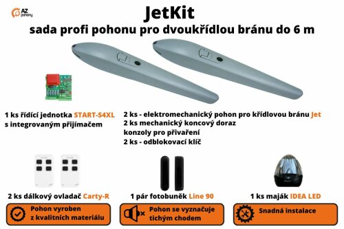 JetKit - sada profi pohonu pro dvoukřídlou bránu do 6 m